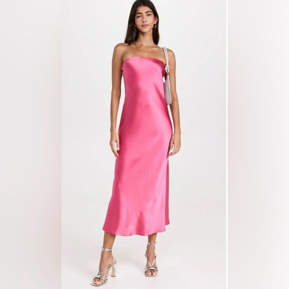 Reformation Joanna Silk Maxi Dress in Flambe Size M NWT - Picture 6 of 7